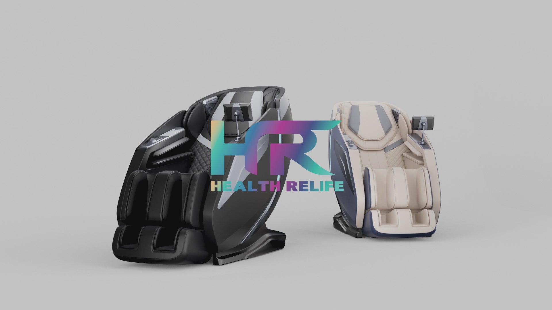 HealthRelife 4D Massage Chair Full Body Zero Gravity Recliner - 55“ SL-Track,15 Auto Modes,11 Massage Technique,40 Airbags Massage,with Yoga Stretch,APP Control,Shiatsu Foot Massage(Blue)